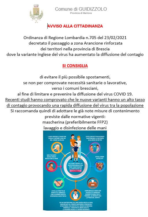 avviso pubblicazione varianti