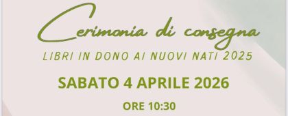 Cerimonia di consegna libri ai nuovi nati 2025